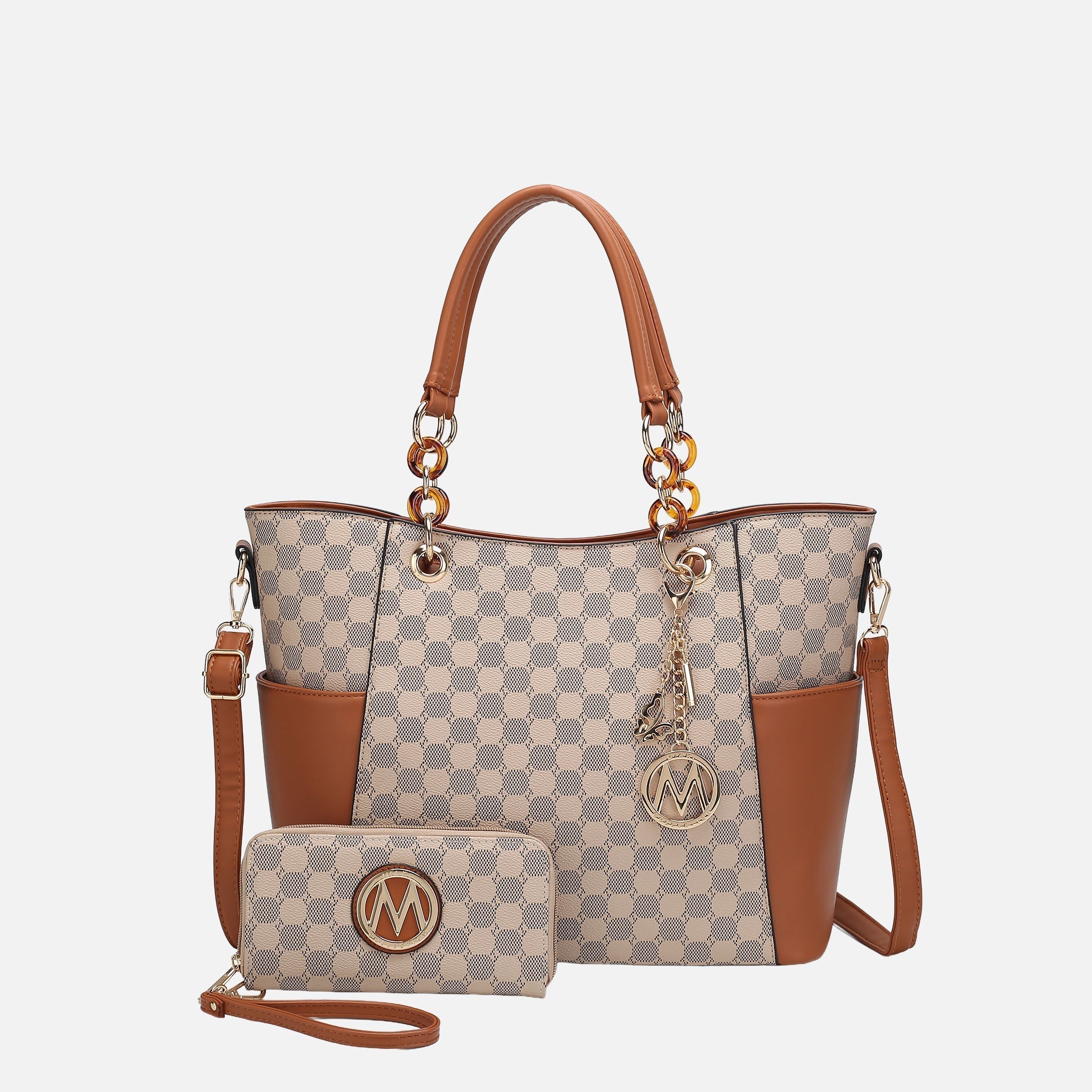 Mkf Collection by Mia K. - Merlina Tote Bag and Wallet Set