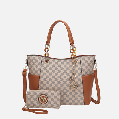 Mkf Collection by Mia K. - Merlina Tote Bag and Wallet Set