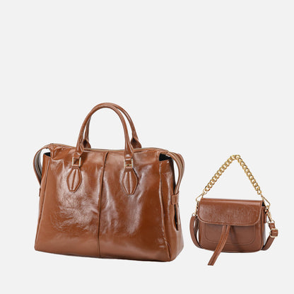 Mkf Collection by Mia K. - Yareli Tote Bag with Mini Bag- 2-piece Set