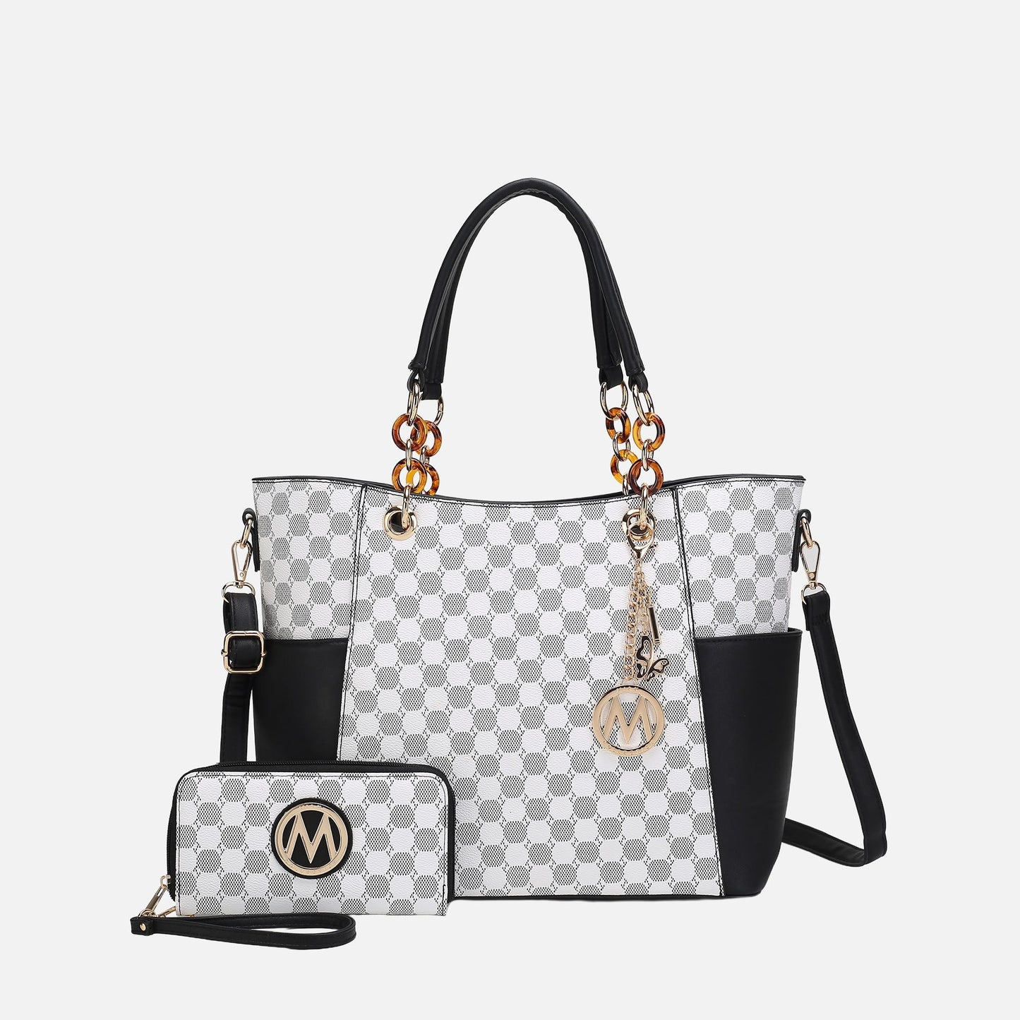 Mkf Collection by Mia K. - Merlina Tote Bag and Wallet Set