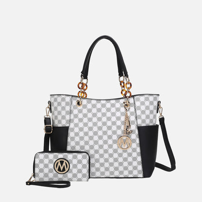 Mkf Collection by Mia K. - Merlina Tote Bag and Wallet Set