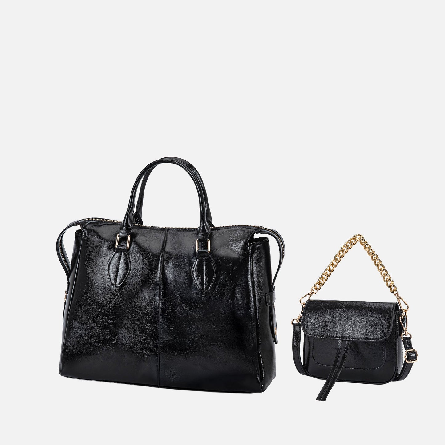 Mkf Collection by Mia K. - Yareli Tote Bag with Mini Bag- 2-piece Set