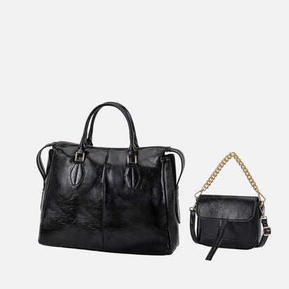 Mkf Collection by Mia K. - Yareli Tote Bag with Mini Bag- 2-piece Set