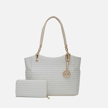 Mkf Collection by Mia K. - Savannah Signature Tote Bag and Wallet Set