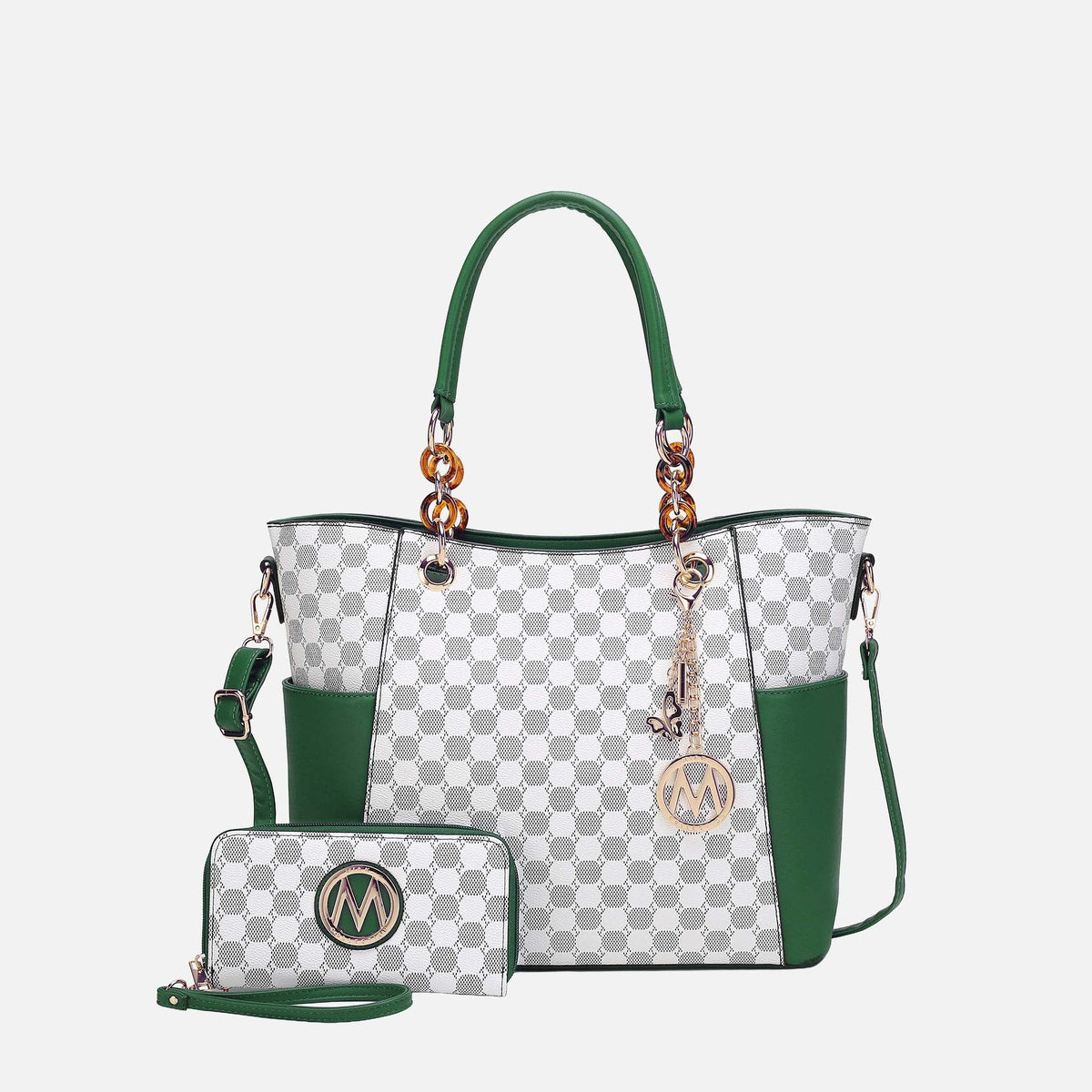 Mkf Collection by Mia K. - Merlina Tote Bag and Wallet Set