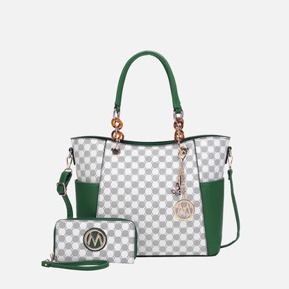 Mkf Collection by Mia K. - Merlina Tote Bag and Wallet Set