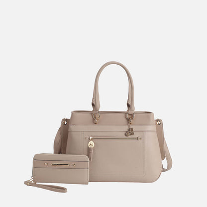 Mkf Collection by Mia K. - Gardenia Tote Bag and Wallet Set