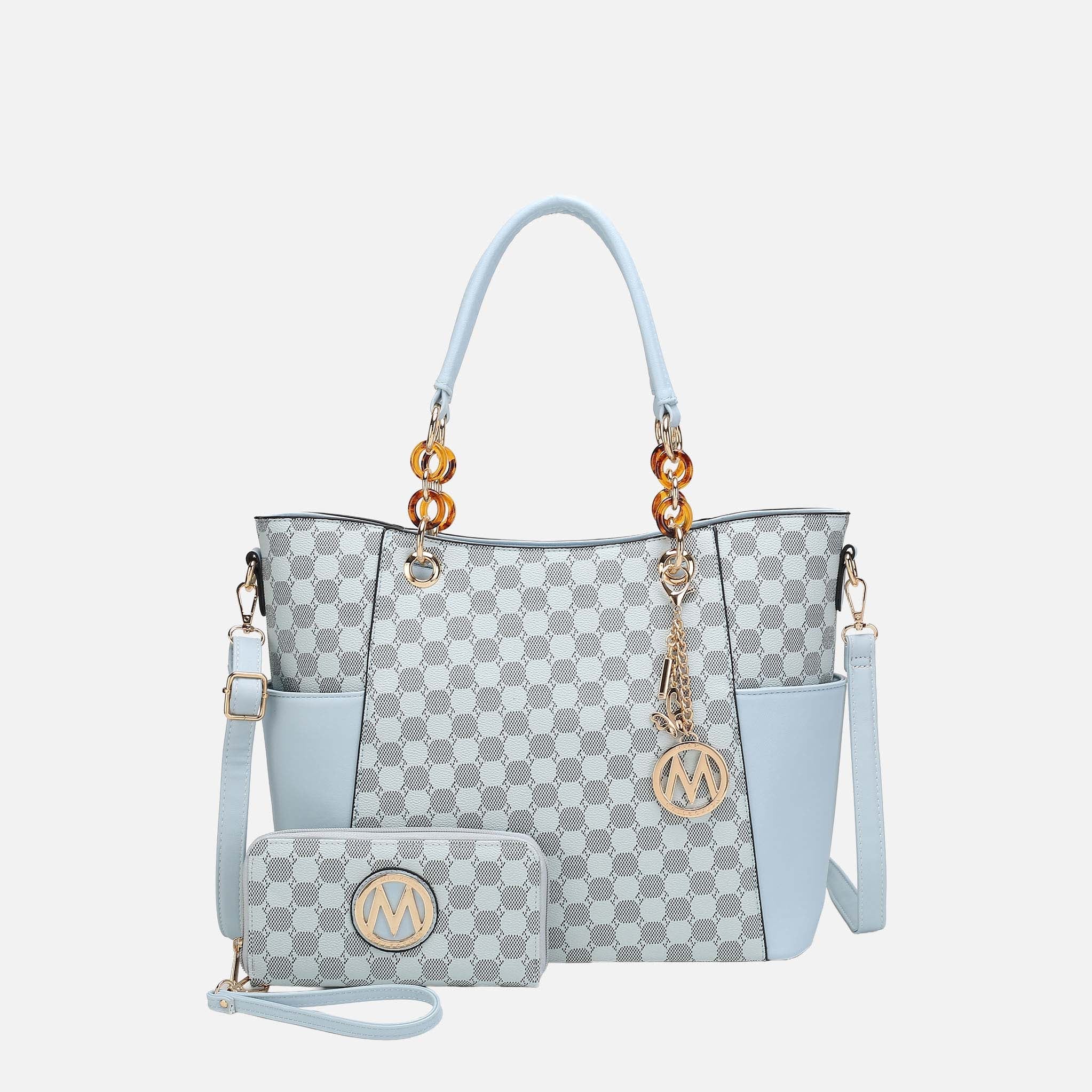 Mkf Collection by Mia K. - Merlina Tote Bag and Wallet Set