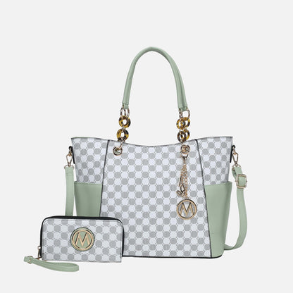 Mkf Collection by Mia K. - Merlina Tote Bag and Wallet Set