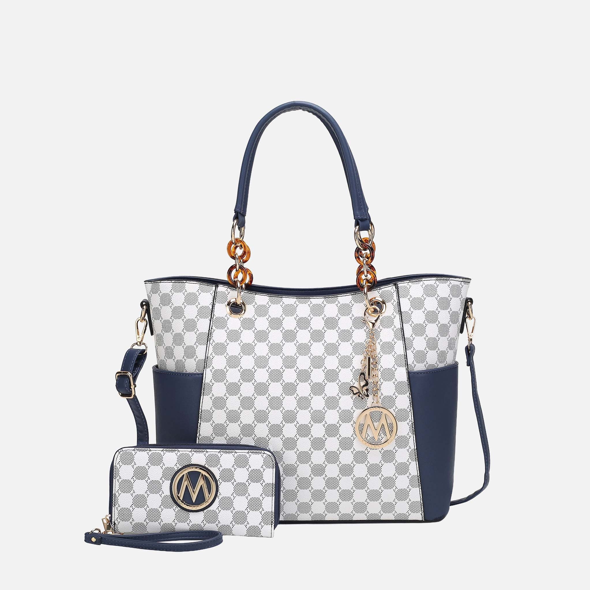 Mkf Collection by Mia K. - Merlina Tote Bag and Wallet Set