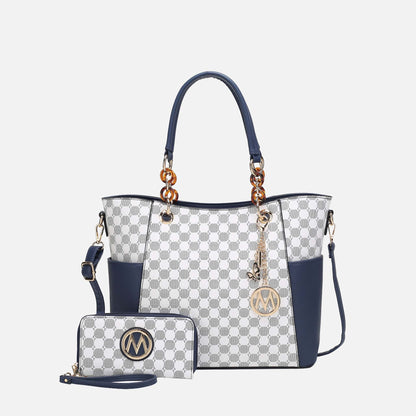 Mkf Collection by Mia K. - Merlina Tote Bag and Wallet Set