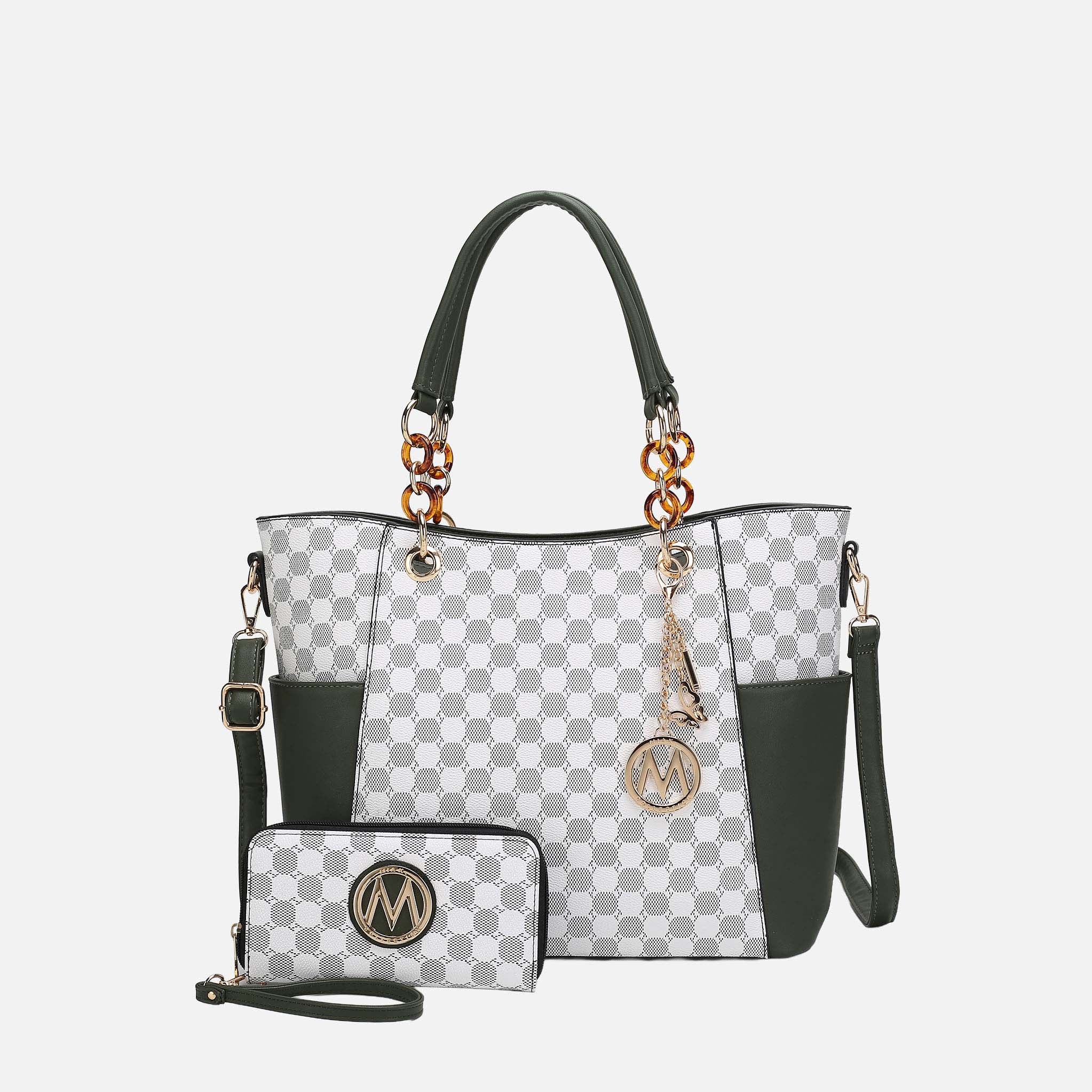 Mkf Collection by Mia K. - Merlina Tote Bag and Wallet Set