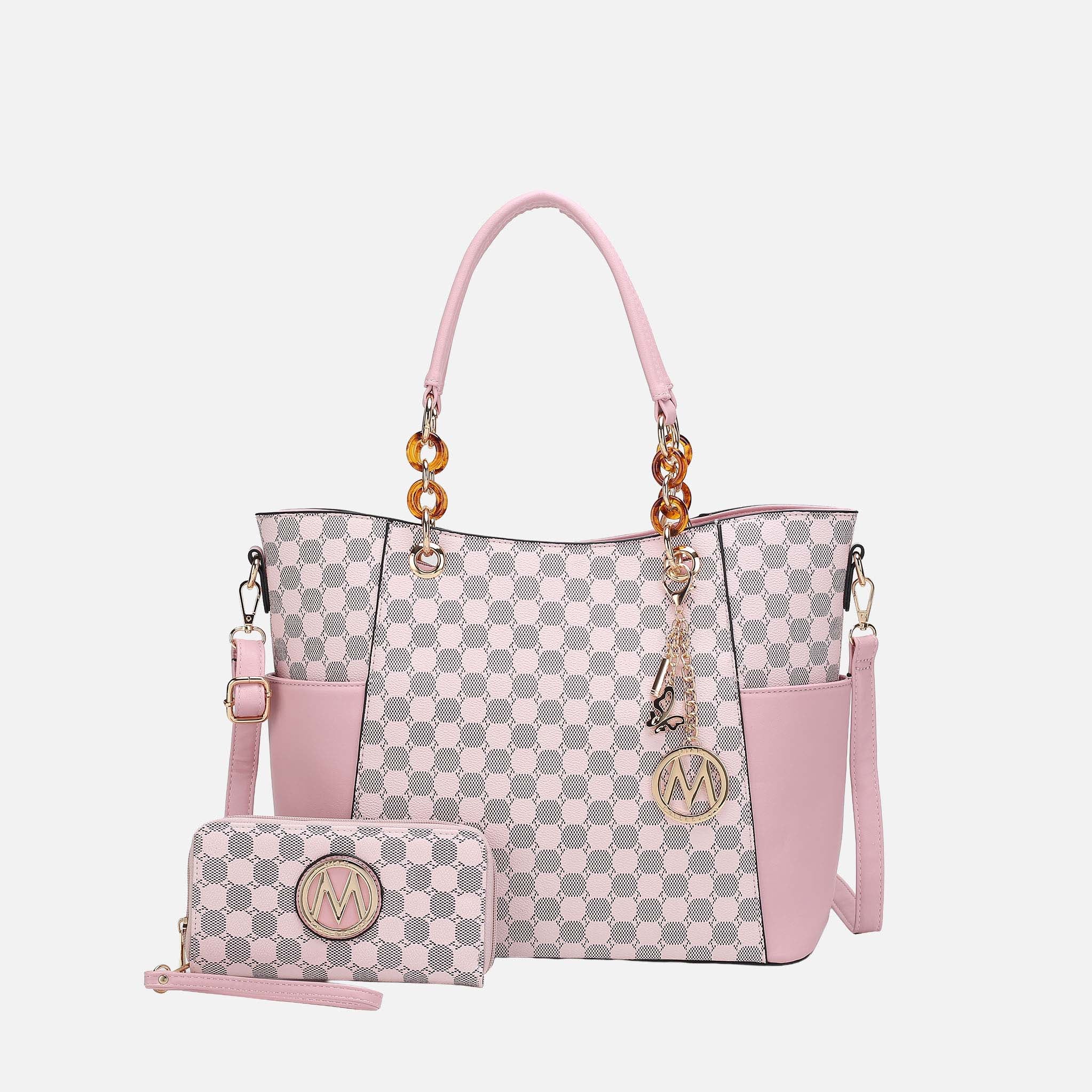 Mkf Collection by Mia K. - Merlina Tote Bag and Wallet Set