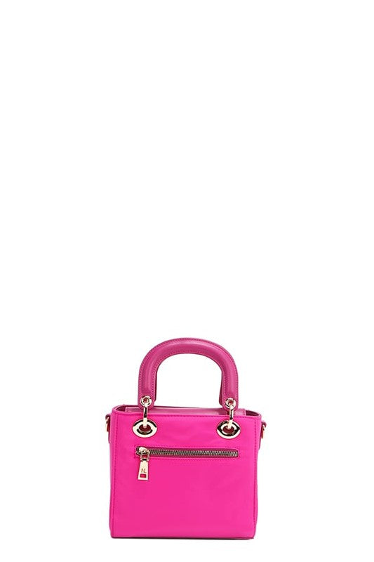 Nicole Lee USA Color Patch Handbag with Top Handle - us.meeeshop