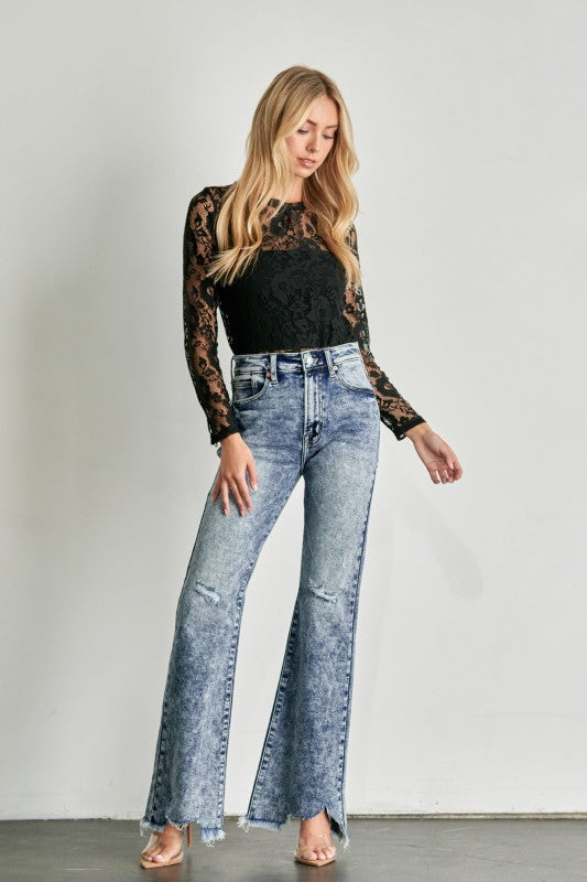 Valentina High Rise Stretch Flare (women's pants) - shop at us.meeeshop