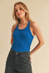 Aemi + Co Scoop Neck Ribbed Tank