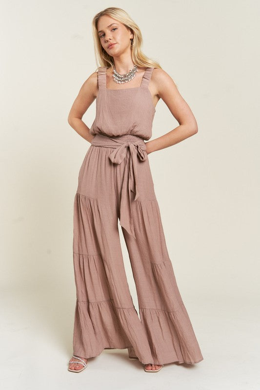 Elastic Strap Tiered Jumpsuit | Jade by Jane | us.meeeshop
