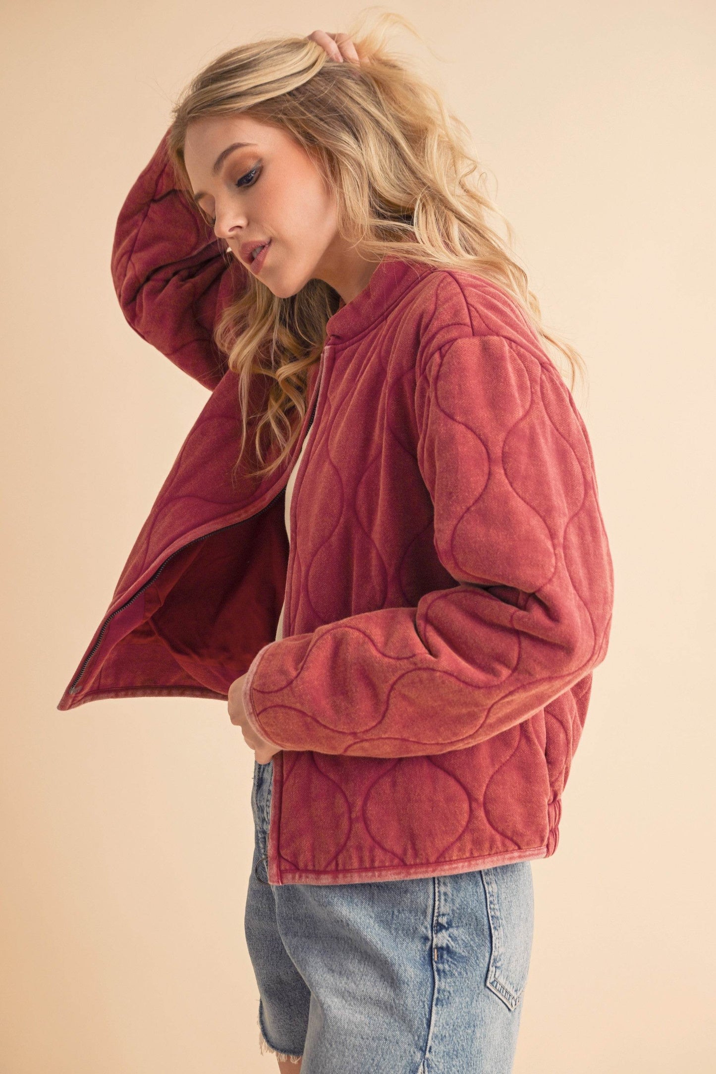 Aemi+Co Zip Up Quilted Jacket - us.meeeshop