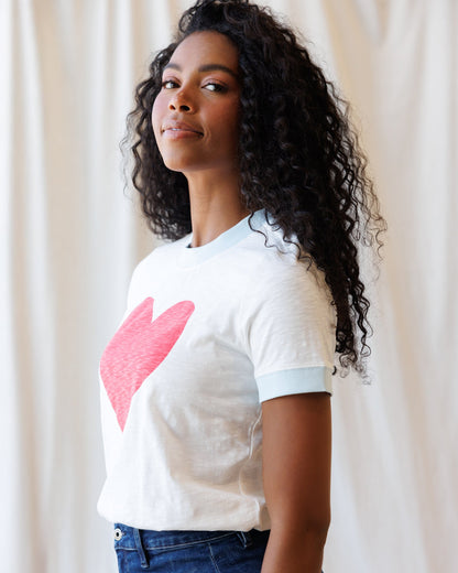 heart heart ringer Heart to Heart Ringer Tee view 2 (top) - shop at us.meeeshop