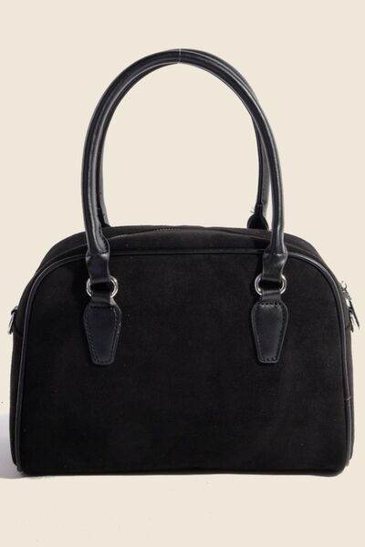 Fame Faux Leather Handle Boxy Handbag - us.meeeshop