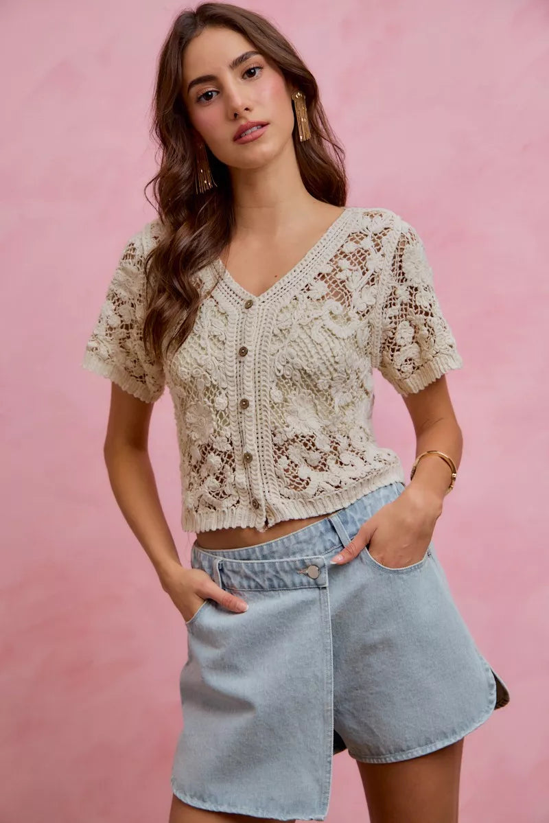 washed denim wrap So Me Washed Denim Wrap Skorts view 6 (piece) - shop at us.meeeshop