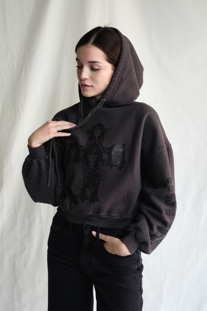 guns roses studded Guns N Roses Studded Hoodie view 4 (layer) - shop at us.meeeshop