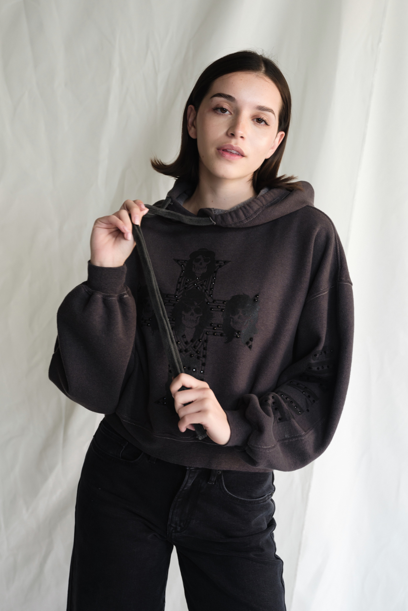 guns roses studded Guns N Roses Studded Hoodie XS (layer) - shop at us.meeeshop