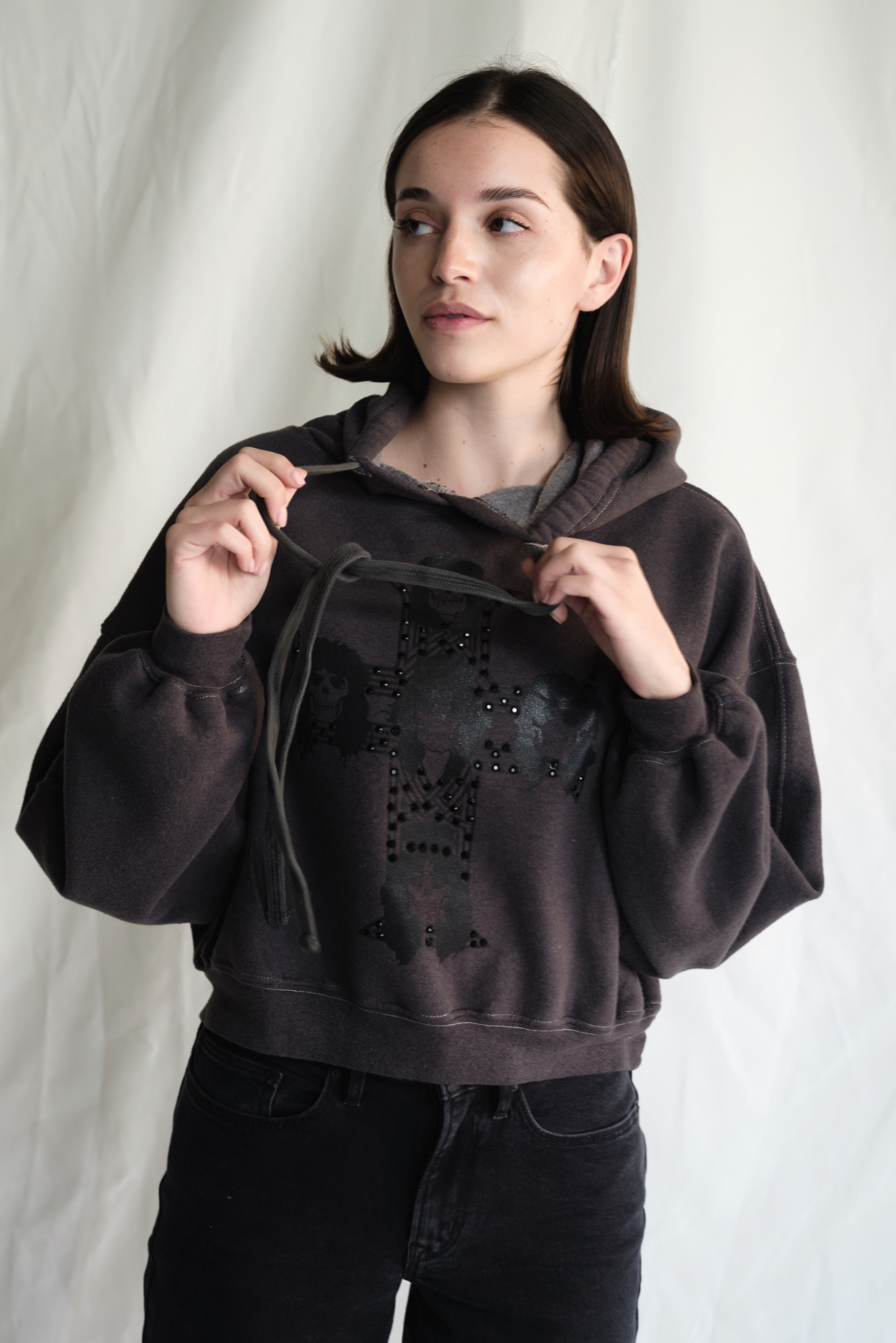 guns roses studded Guns N Roses Studded Hoodie view 2 (layer) - shop at us.meeeshop