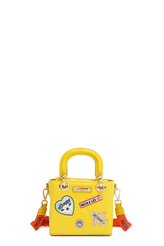 Nicole Lee USA Color Patch Handbag with Top Handle - us.meeeshop