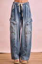 Bibi Baggy Barrel Jeans with Cargo Pockets