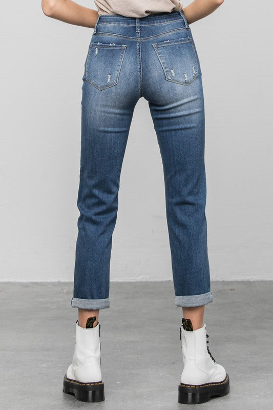 Slim Boyfriend Jeans us.meeeshop -  Pants