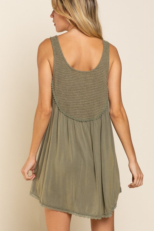 POL Perfect Flowy Fit Thermal Knit Paneled Tank Top | us.meeeshop