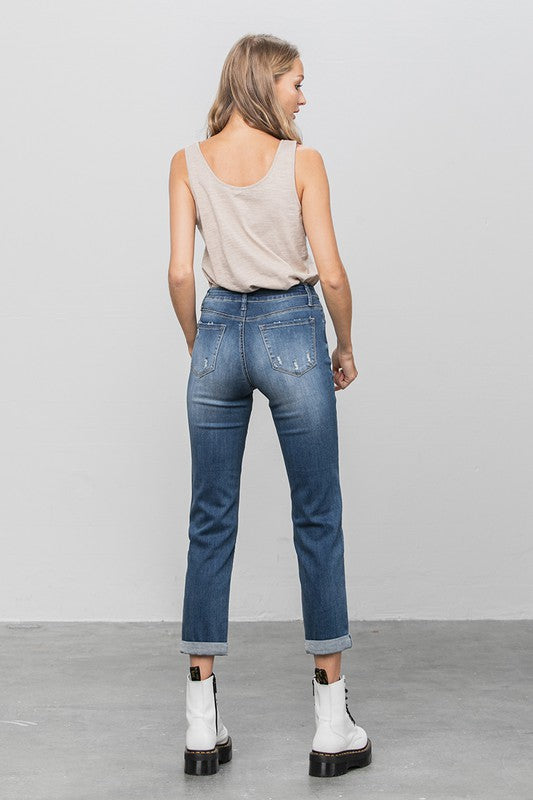 Slim Boyfriend Jeans us.meeeshop -  Pants