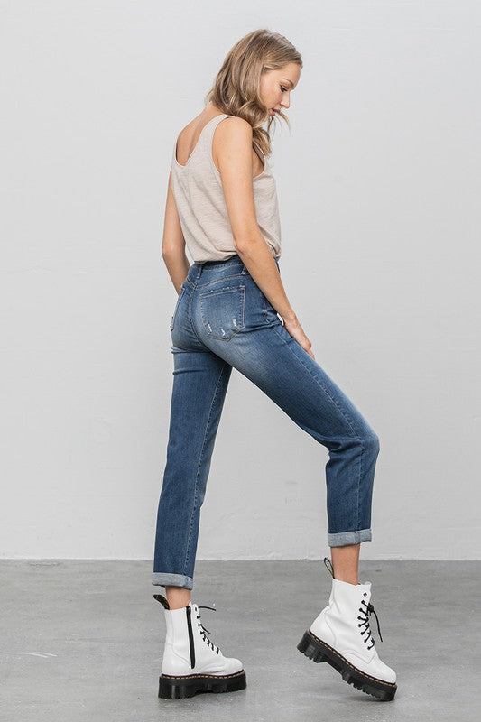 Slim Boyfriend Jeans us.meeeshop -  Pants