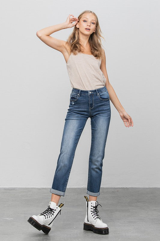 Slim Boyfriend Jeans us.meeeshop -  Pants