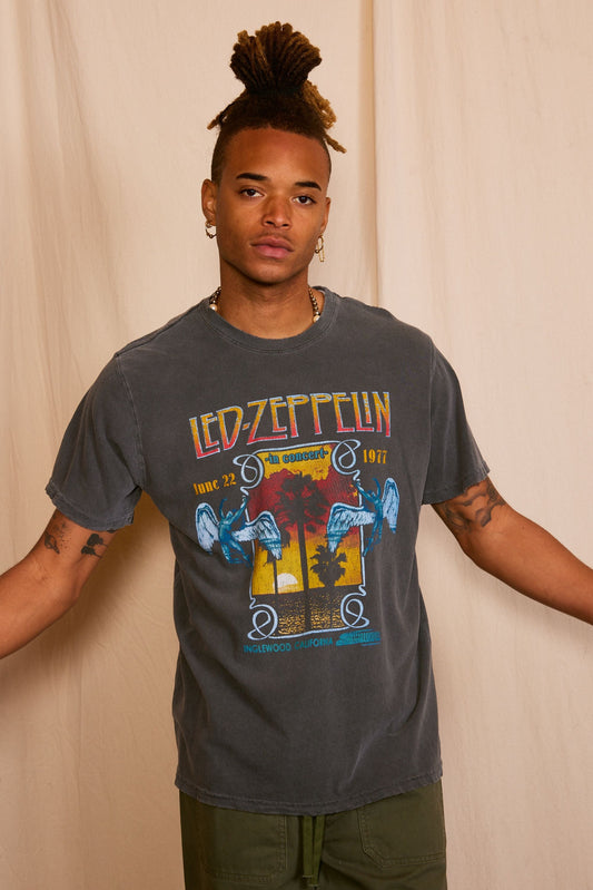 led zeppelin inglewood Led Zeppelin Inglewood Sunkissed Men's Gray Tee XS (top) - shop at us.meeeshop