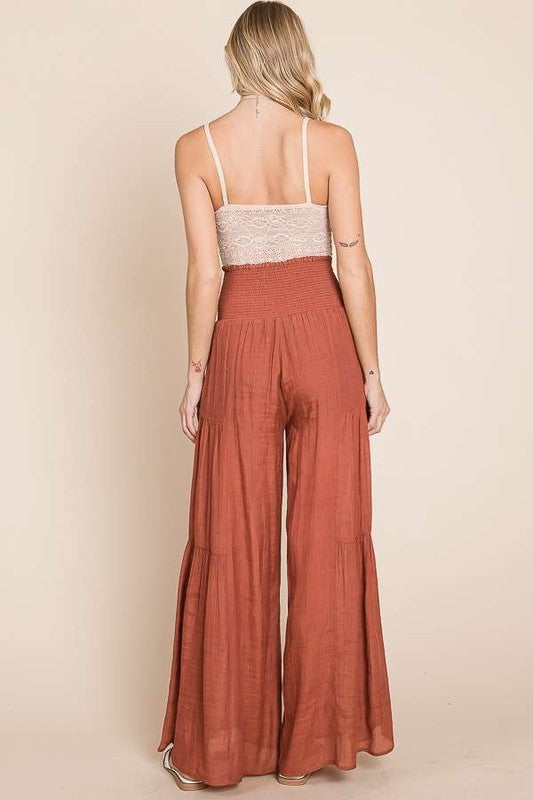Tie Front Ruched Waist Back Pants | view 5 | Jade By Jane | us.meeeshop