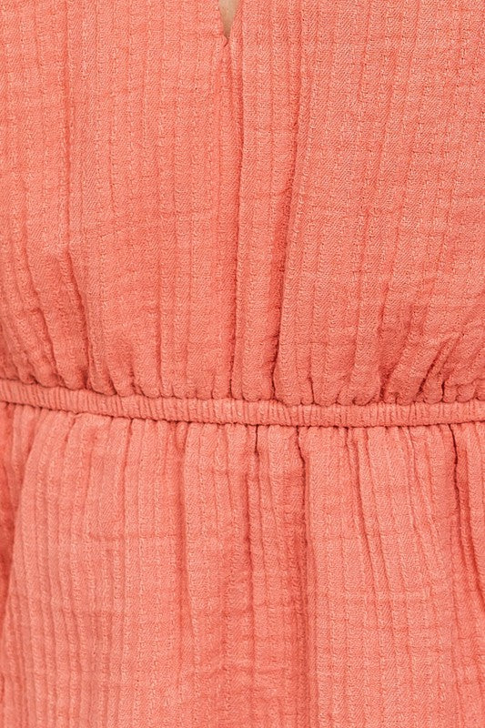 LE LIS Ruffle Detail V-Shape Boning Dress | us.meeeshop