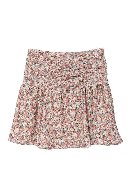 Lilou Shirred floral skirt | us.meeeshop
