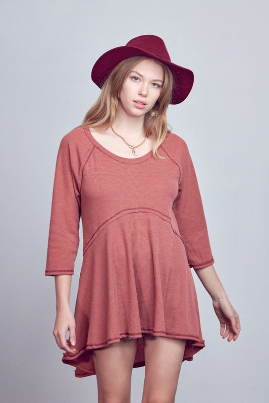 Thermal Highlow Tunic (women's shirts & tops) view 2 - shop at us.meeeshop