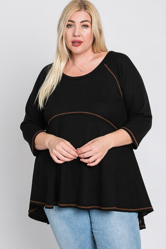 Thermal Highlow Tunic (women's shirts & tops) view 2 - shop at us.meeeshop