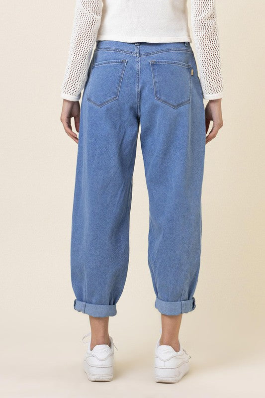 Vibrant MIU Slouchy High Waisted Jeans | us.meeeshop
