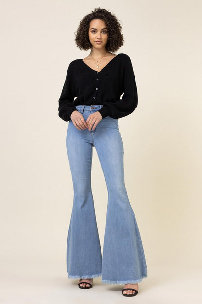 Vibrant MIU High Waisted Flare Jeans | us.meeeshop