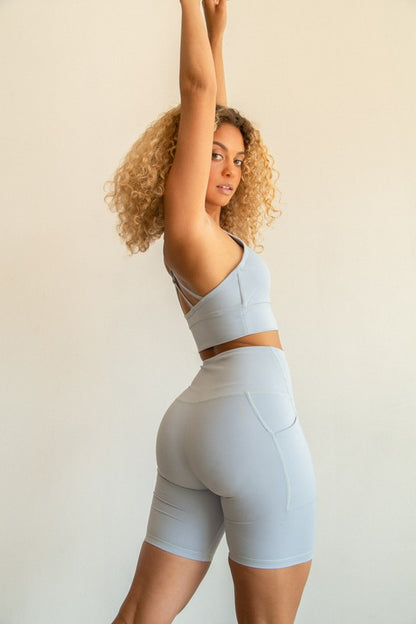 High Waist Yoga pants Short Side Pocket | us.meeeshop