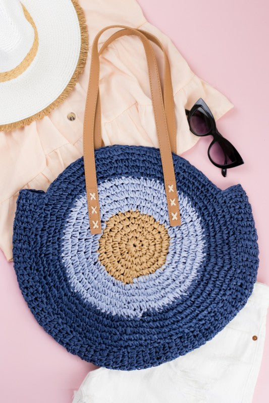 Straw Circle Tote us.meeeshop -  Handbags