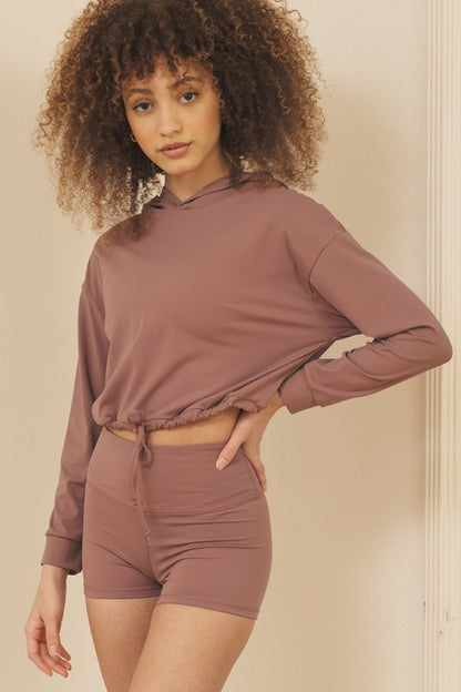 Cropped Hoodie Brushed Nylon | Alamae Apparel | us.meeeshop