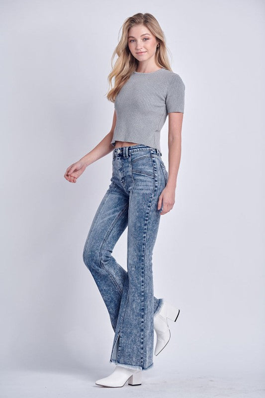 At1026flm High Rise Stretch Flare Jeans | view 3 | Artemis Vintage | us.meeeshop