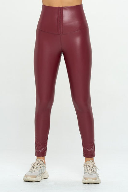 High Waist PU Leather Corset Cincher Pants | us.meeeshop