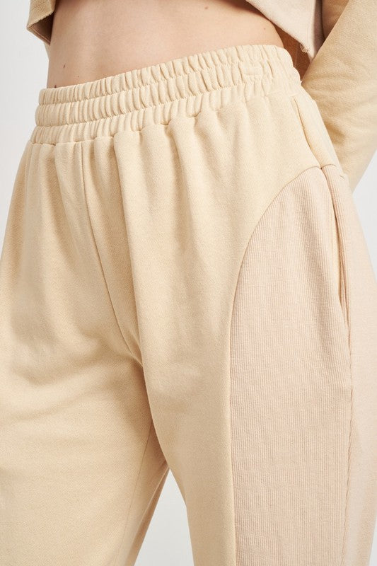 rib contrast jogger Rib Contrast Jogger Pants view 2 (bottom) - shop at us.meeeshop