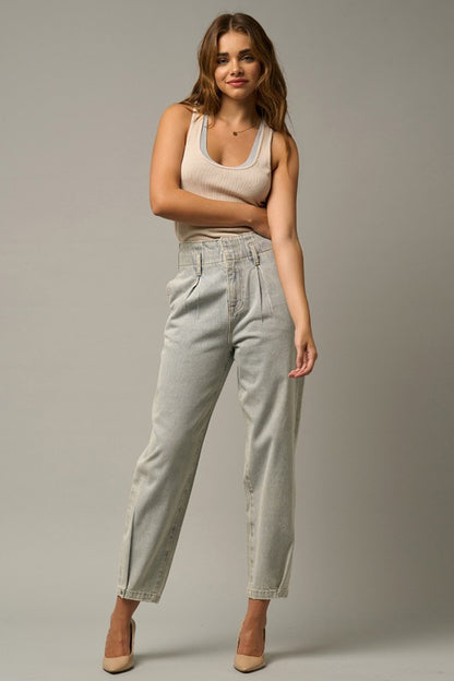 Super High Waist Balloon Jeans us.meeeshop -  Pants